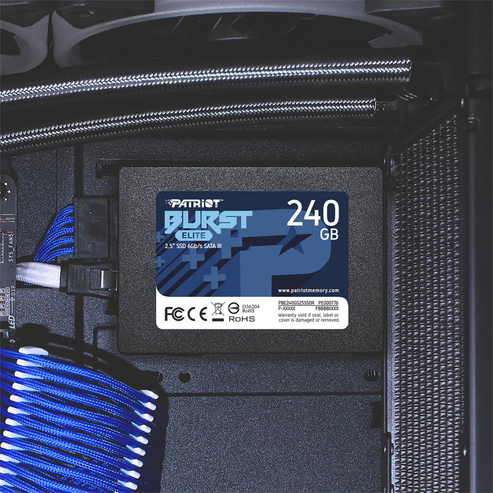 Patriot Burst Elite | 240GB SATA SSD | 2.5 inch | SATA III 6 Patriot Burst Elite | 240GB SATA SSD | 2.5 inch | SATA III - Afbeelding 6