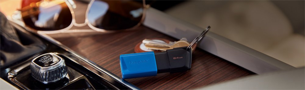 Kingston DataTraveler Exodia M | 64GB USB-A 3.2 Flash Drive | Zwart/Blauw 4 Kingston DataTraveler Exodia M | 64GB USB-A 3.2 Flash Drive | Zwart/Blauw - Afbeelding 4