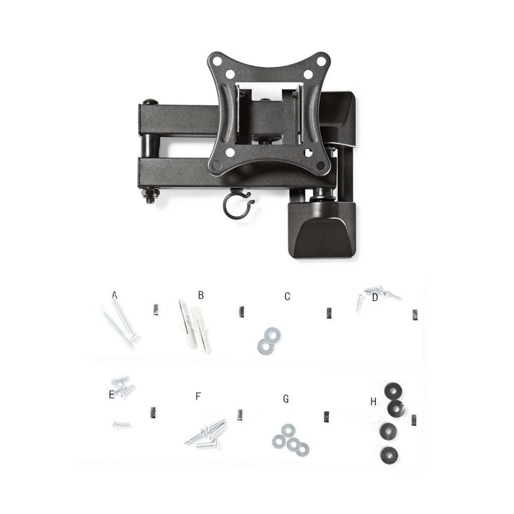 Nedis TVWM1530BK | Draai- en kantelbare TV-plafondbeugel | 23''-55'' | max 30kg | VESA 400x400 10 Nedis TVWM1530BK | Draai- en kantelbare TV-plafondbeugel | 23''-55'' | max 30kg | VESA 400x400 - Afbeelding 10