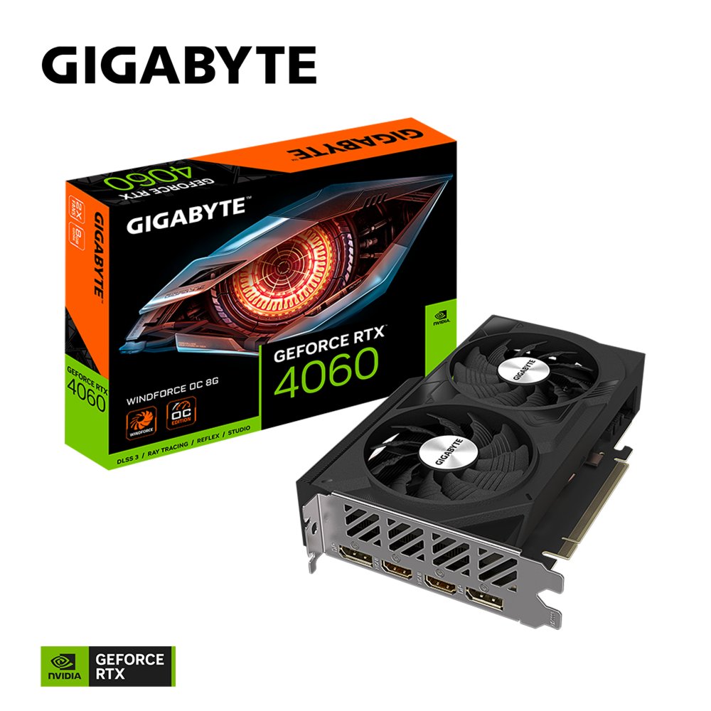 Gigabyte GeForce RTX 4060 Windforce OC | 8GB GDDR6 VRAM | Videokaart | GPU | Nvidia 2 Gigabyte GeForce RTX 4060 Windforce OC | 8GB GDDR6 VRAM | Videokaart | GPU | Nvidia - Afbeelding 2