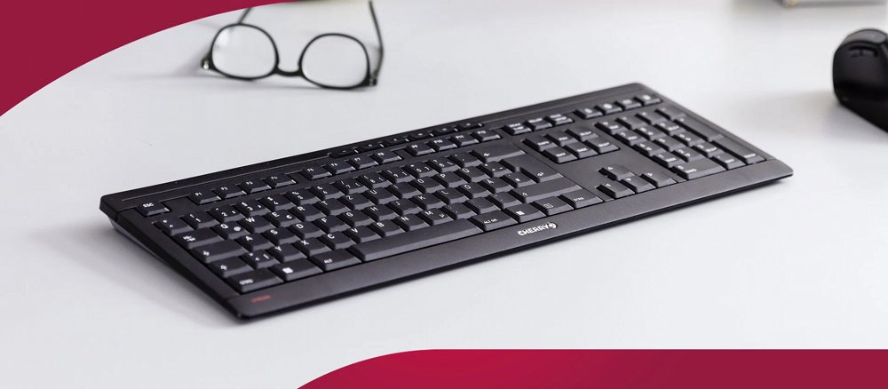 CHERRY Stream Wireless | RF en USB | QWERTY US International | Zwart 3 CHERRY Stream Wireless | RF en USB | QWERTY US International | Zwart - Afbeelding 3