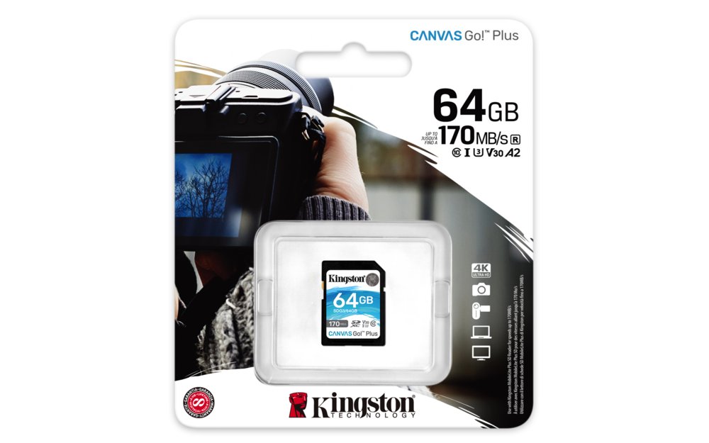 Kingston Canvas Go! Plus SD-kaart | 64GB | UHS-I Klasse 10 3 Kingston Canvas Go! Plus SD-kaart | 64GB | UHS-I Klasse 10 - Afbeelding 3