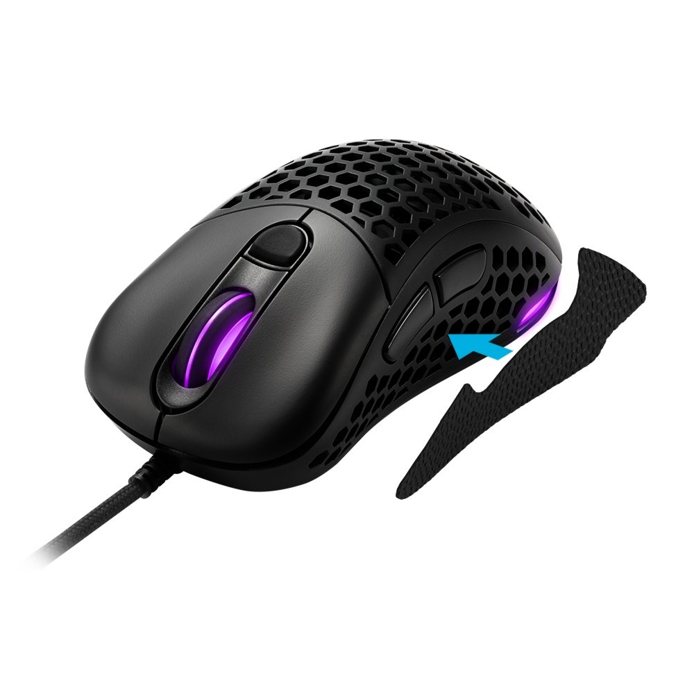 Sharkoon Light² 200 Side Grip | Muisgreep | Antislip | PU-leer met noppenstructuur | Geschikt voor Light² 200 muis 5 Sharkoon Light² 200 Side Grip | Muisgreep | Antislip | PU-leer met noppenstructuur | Geschikt voor Light² 200 muis - Afbeelding 5