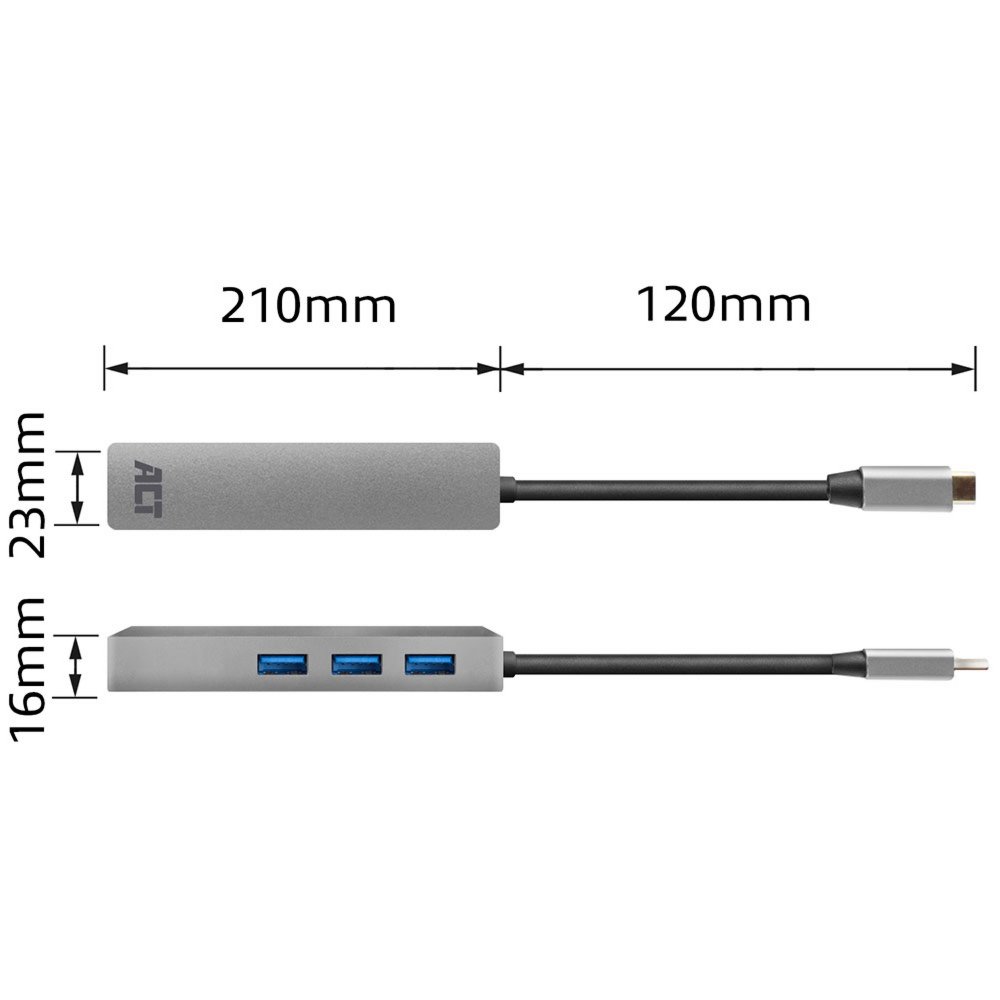 ACT AC7055 | 3-Poorts USB-C 3.2 (USB 3.0) Hub | Gigabit Ethernet Poort 6 ACT AC7055 | 3-Poorts USB-C 3.2 (USB 3.0) Hub | Gigabit Ethernet Poort - Afbeelding 6