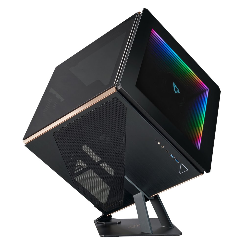 Azza Regis Cube Case | Zwart, Goud, Grijs 2 Goud