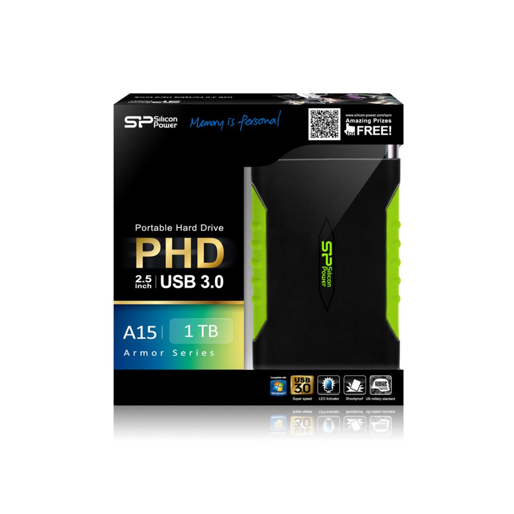 Silicon Power Armor A15 Externe Harde Schijf | 1TB | Zwart 3 Silicon Power Armor A15 Externe Harde Schijf | 1TB | Zwart - Afbeelding 3