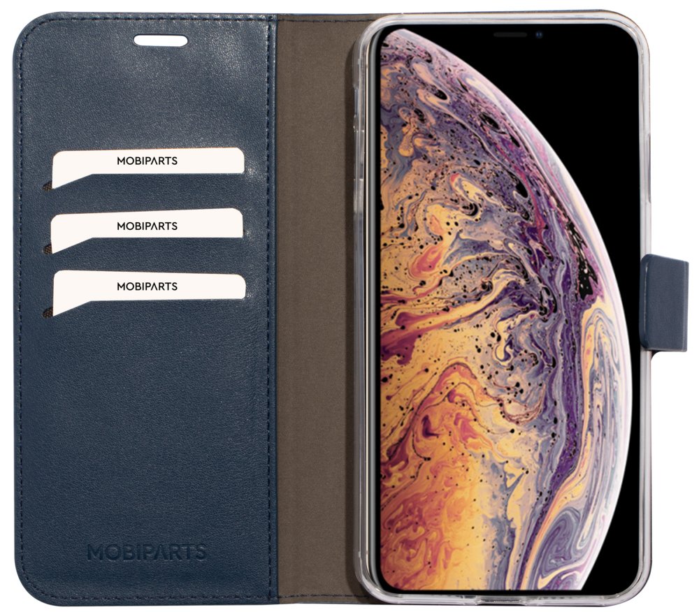 Mobiparts Classic Wallet Case | Apple iPhone XS Max | Blue 4 Mobiparts Classic Wallet Case | Apple iPhone XS Max | Blue - Afbeelding 4