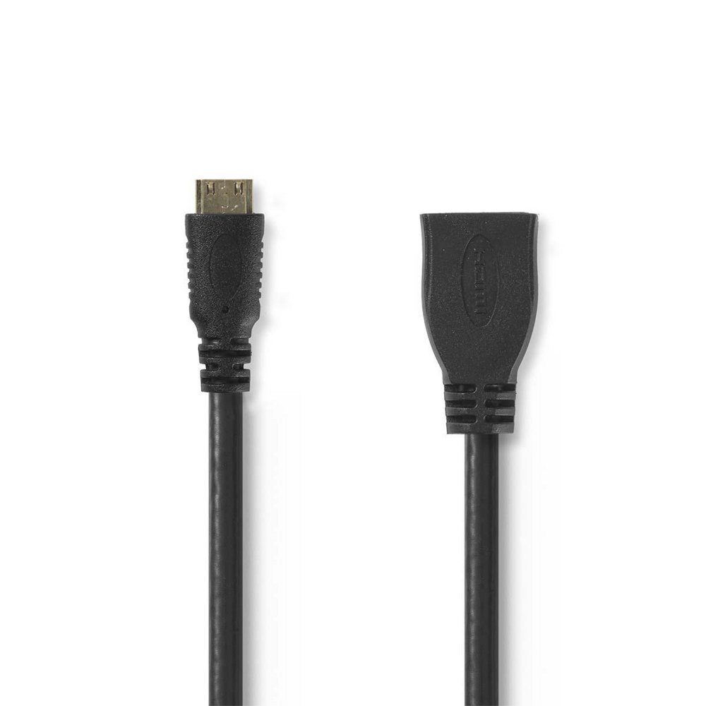 Nedis CVGP34590BK02 | 0,2 m HDMI Kabel | HDMI Type C (Mini) naar HDMI Type A | Zwart 1 Nedis CVGP34590BK02 | 0