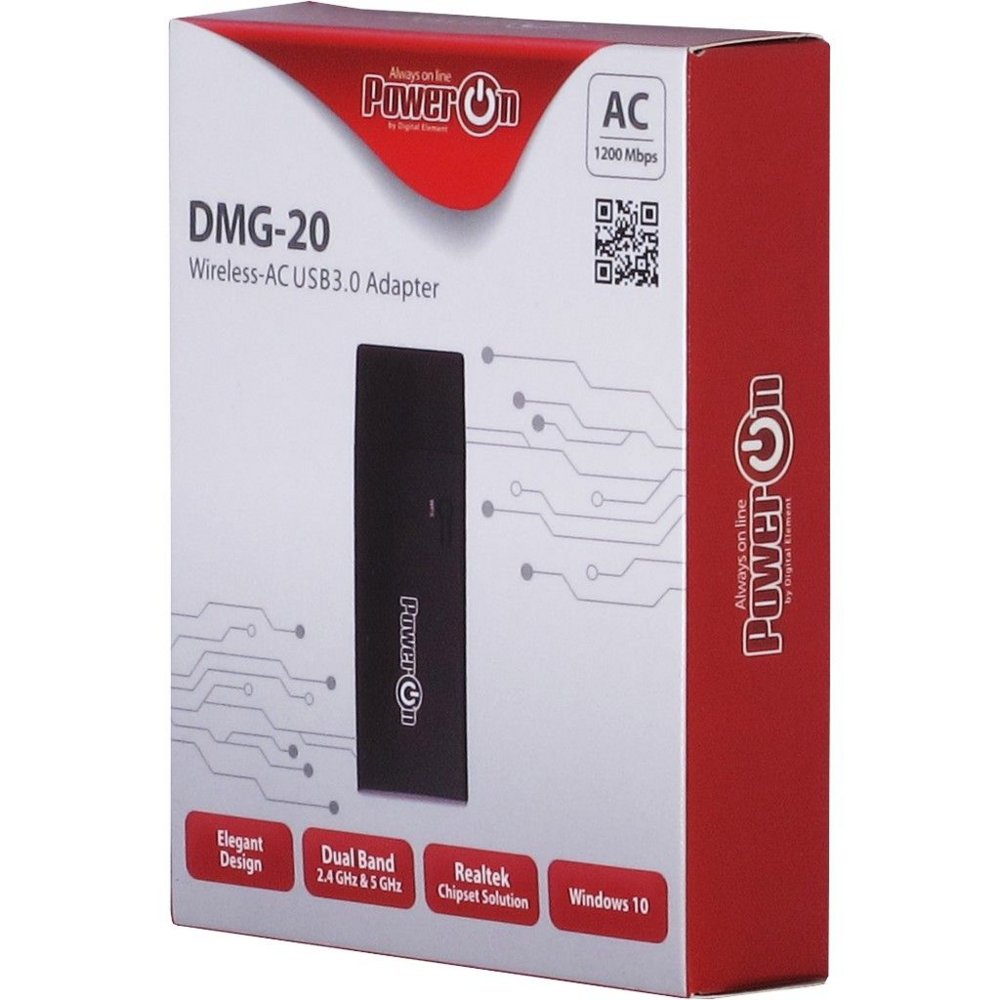 Inter-Tech DMG-20 | Wi-Fi 5 USB Adapter | 867 Mbps | Dual-band (2,4 GHz / 5 GHz) | USB 3.0 | Zwart 3 Inter-Tech DMG-20 | Wi-Fi 5 USB Adapter | 867 Mbps | Dual-band (2,4 GHz / 5 GHz) | USB 3.0 | Zwart - Afbeelding 3
