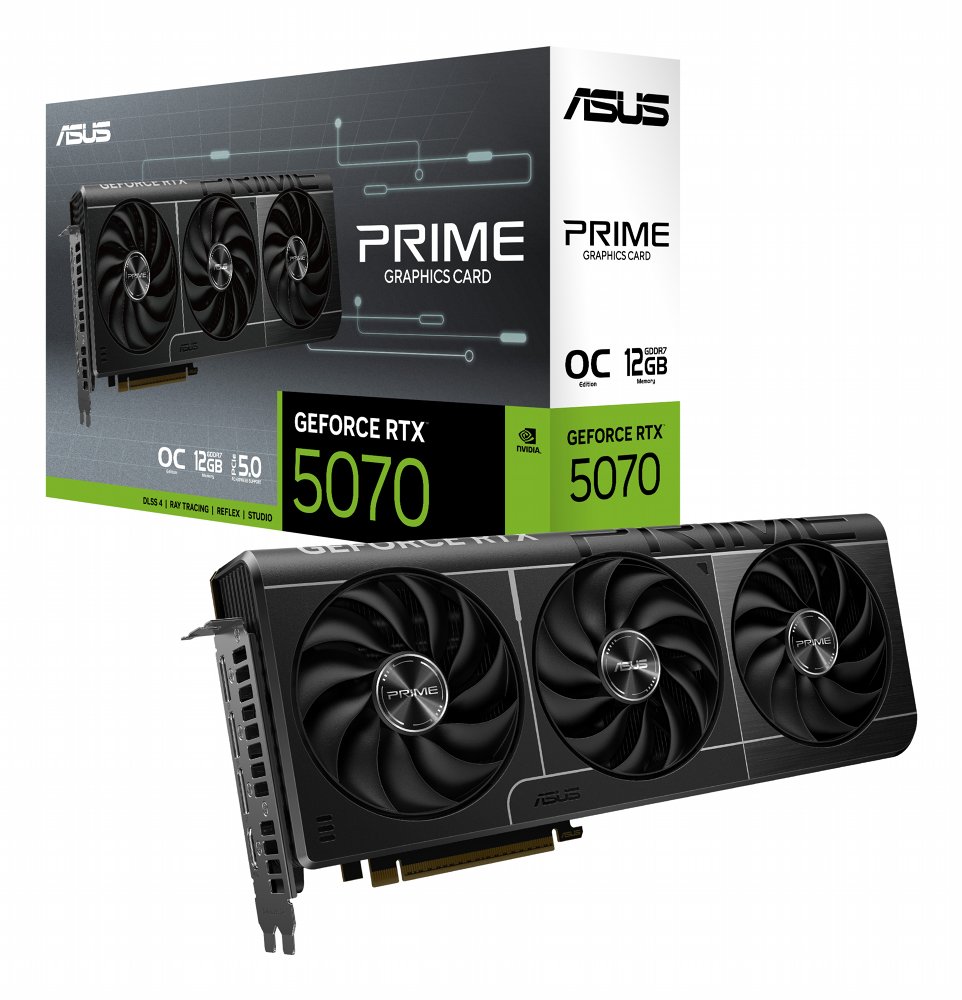 ASUS Prime RTX 5070 | 12GB GDDR7 | DLSS 4 | Videokaart | Nvidia GPU 1 ASUS Prime RTX 5070 | 12GB GDDR7 | DLSS 4 | Videokaart | Nvidia GPU