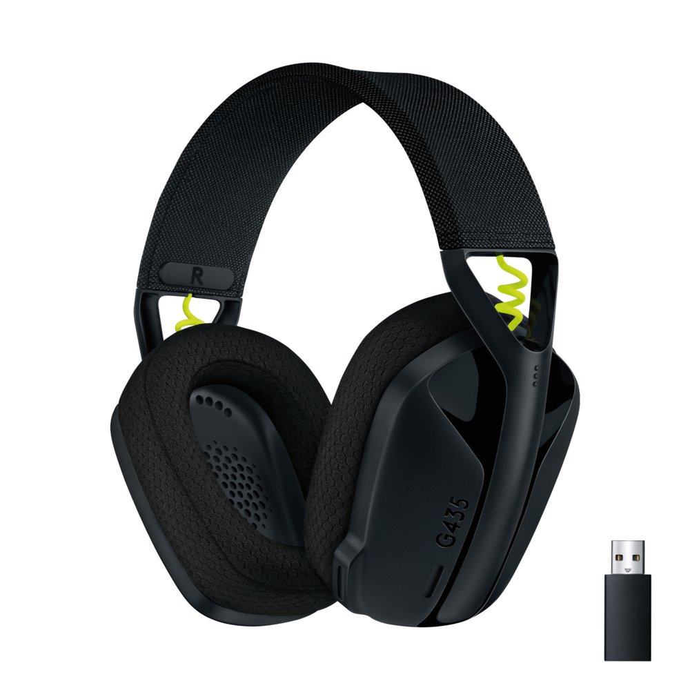 Logitech G435 Wireless Gaming Headset | Bluetooth & Lightspeed | Hoofdband | Zwart 1 Logitech G435 Wireless Gaming Headset | Bluetooth & Lightspeed | Hoofdband | Zwart