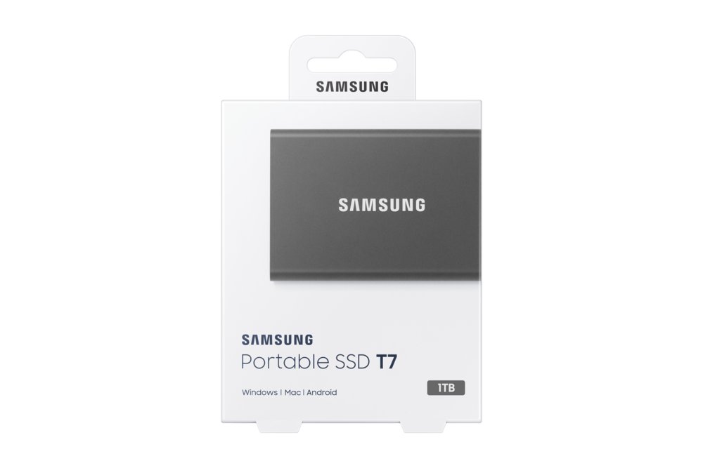 Samsung T7 | Externe SSD | 1TB | USB 3.2 Gen2 | 1.050MB/s read | 1.000MB/s write | Grijs 8 Samsung T7 | Externe SSD | 1TB | USB 3.2 Gen2 | 1.050MB/s read | 1.000MB/s write | Grijs - Afbeelding 8