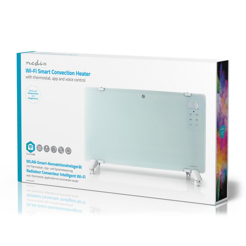 Nedis WIFIHTPL20FWT | Slimme Wi-Fi convectorkachel | 2000 W | Glazen frontpaneel | IP24 | Wit 13 Nedis WIFIHTPL20FWT | Slimme Wi-Fi convectorkachel | 2000 W | Glazen frontpaneel | IP24 | Wit - Afbeelding 13