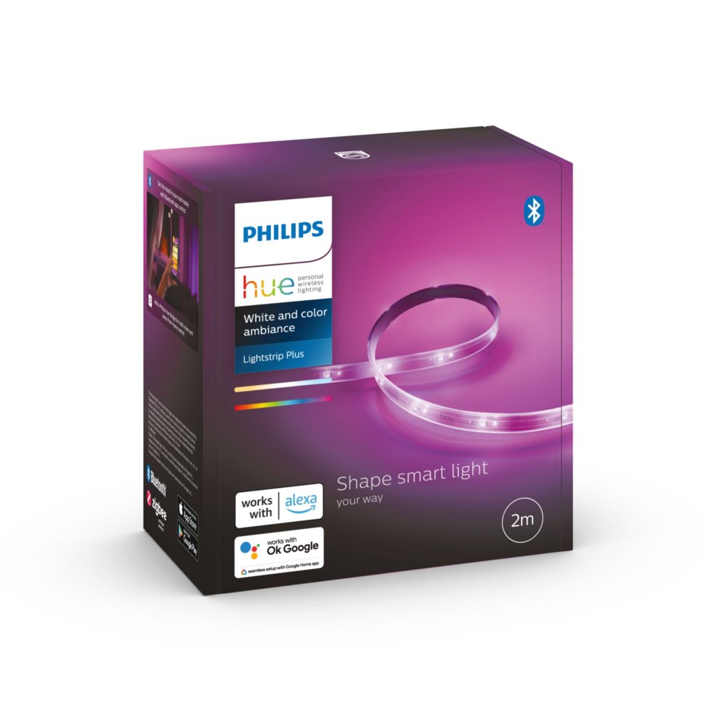 Philips Hue Lightstrip Plus V4 | Lengte: 2 Meter | White & Color Ambiance | Flexibel Ontwerp | Compatibel met Philips Hue Bridge 4 Philips Hue Lightstrip Plus V4 | Lengte: 2 Meter | White & Color Ambiance | Flexibel Ontwerp | Compatibel met Philips Hue Bridge - Afbeelding 4