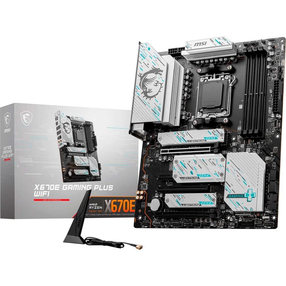 MSI X670E GAMING PLUS WIFI | Socket AM5 | AMD X670 | 4xDDR5 | ATX | Moederbord 1 MSI X670E GAMING PLUS WIFI | Socket AM5 | AMD X670 | 4xDDR5 | ATX | Moederbord
