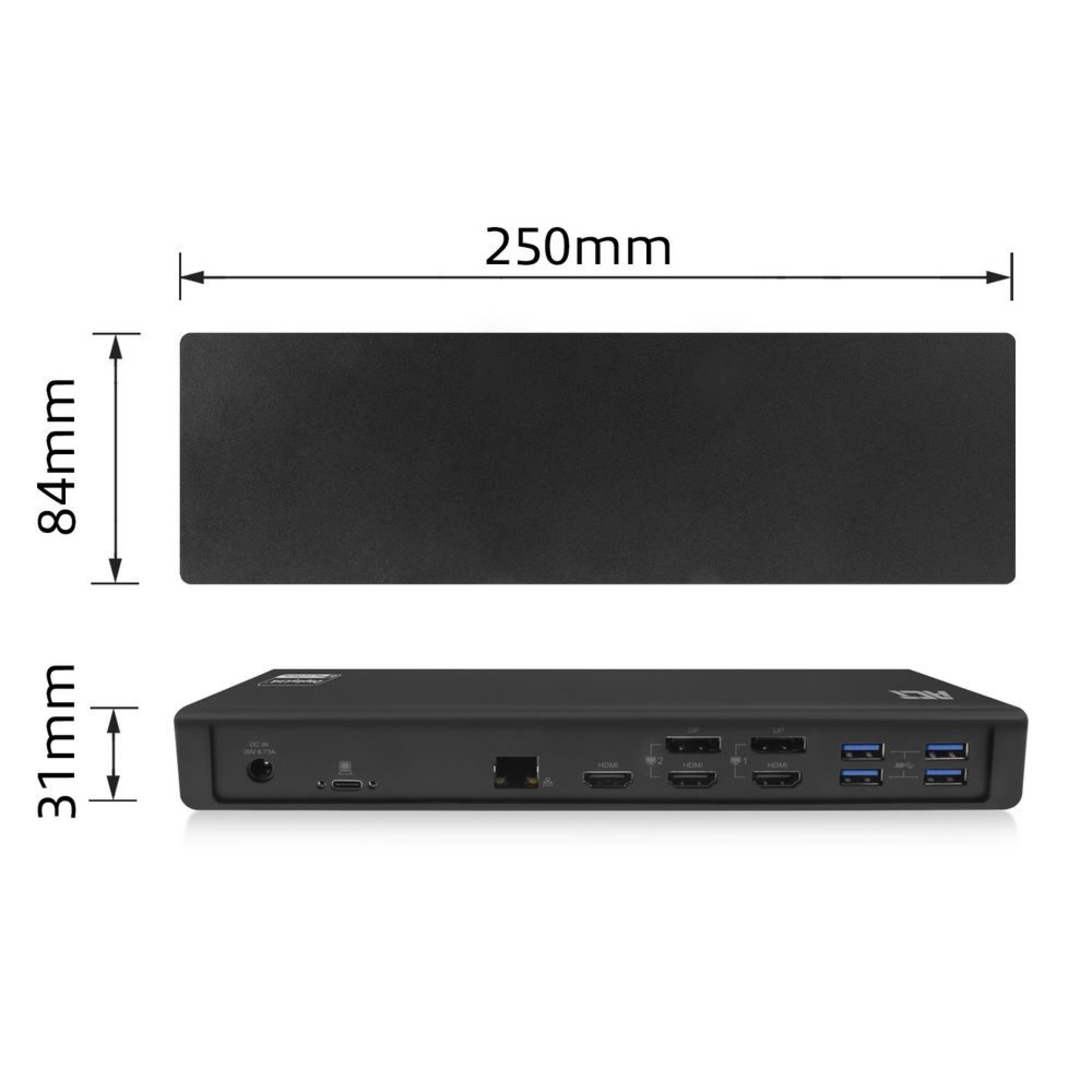 ACT AC7048 | Docking Station & Poortreplicator | USB-C 3.2 Gen 1 | Zwart 3 ACT AC7048 | Docking Station & Poortreplicator | USB-C 3.2 Gen 1 | Zwart - Afbeelding 3