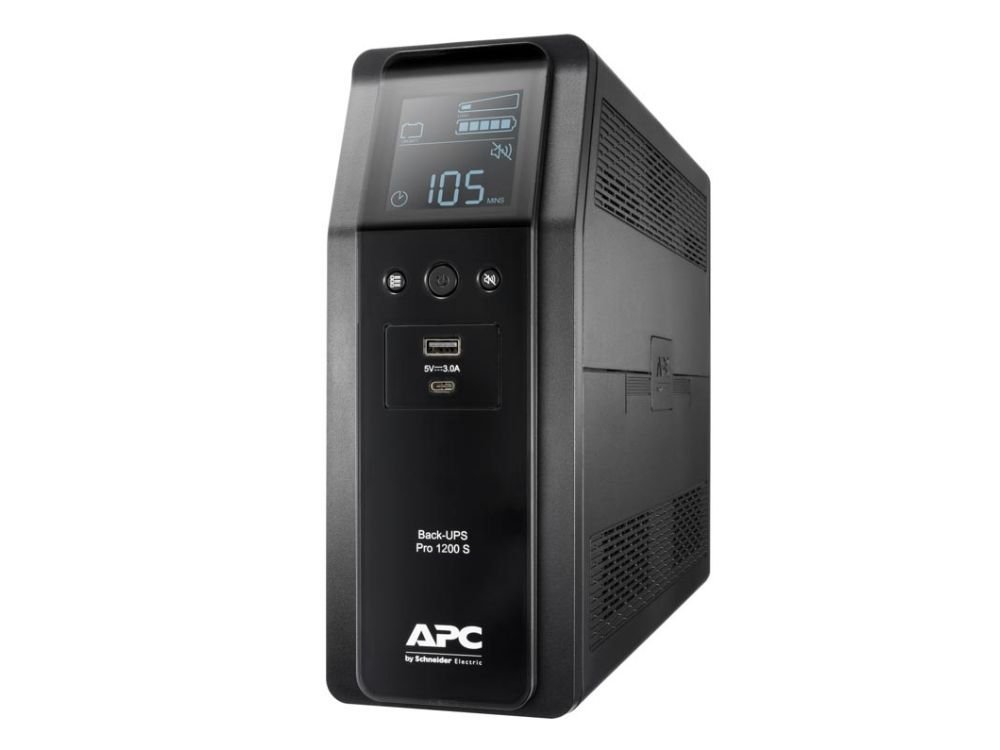 APC Back-UPS Pro BR1200SI | 1200 VA | 8x IEC C13 Stopcontacten (6 op Accu) | Pure Sine Wave | AVR Technologie | USB Type A & C | LCD-scherm 1 APC Back-UPS Pro BR1200SI | 1200 VA | 8x IEC C13 Stopcontacten (6 op Accu) | Pure Sine Wave | AVR Technologie | USB Type A & C | LCD-scherm