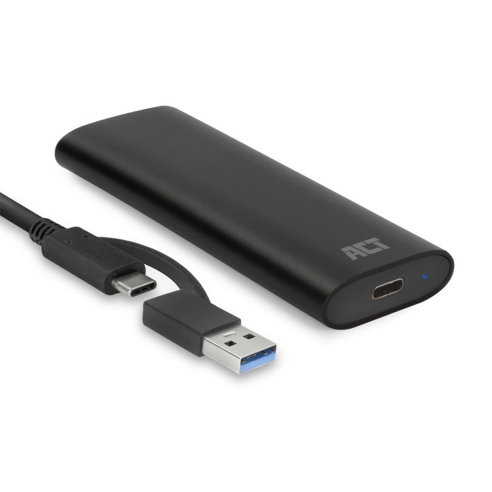 ACT AC1615 | USB-C M.2 NVMe/PCIe SSD Behuizing | Tool-Free | Aluminium | USB 3.2 Gen2 (10 Gbps) 2 ACT AC1615 | USB-C M.2 NVMe/PCIe SSD Behuizing | Tool-Free | Aluminium | USB 3.2 Gen2 (10 Gbps) - Afbeelding 2