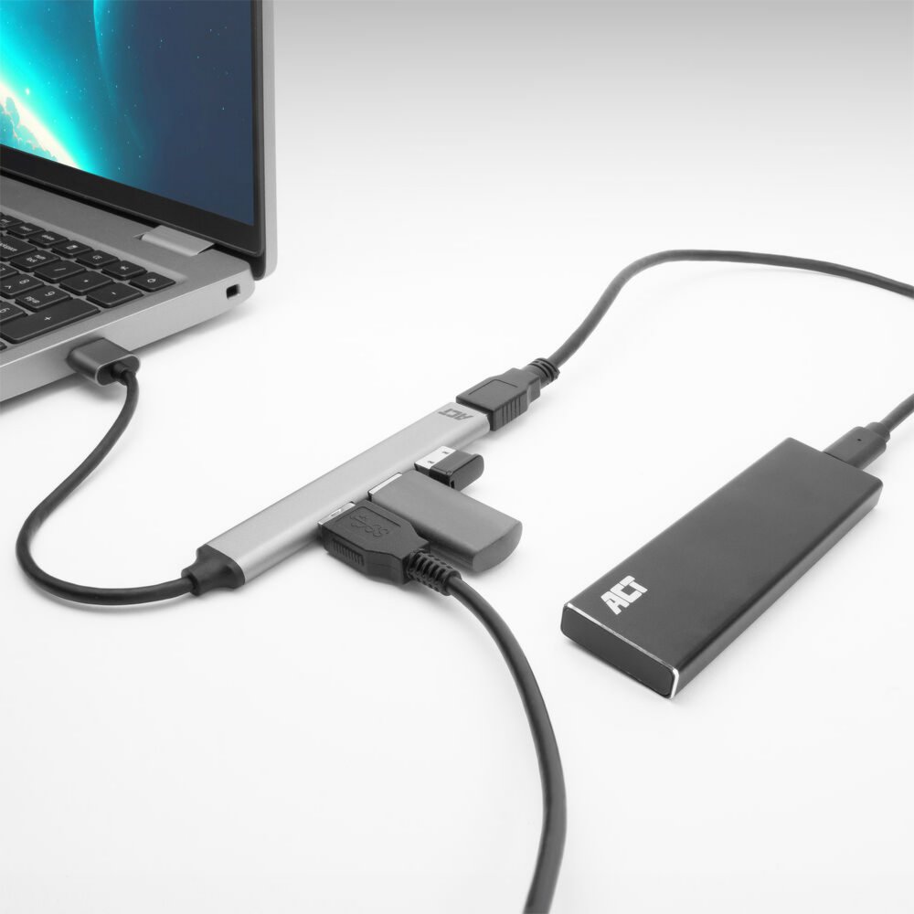 ACT AC6225 | USB 2.0 Interface Hub | 480 Mbit/s | Grijs 3 ACT AC6225 | USB 2.0 Interface Hub | 480 Mbit/s | Grijs - Afbeelding 3