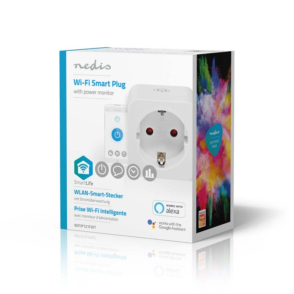 Nedis WIFIP121FWT | Wi-Fi Smart Plug | 3680 W | Energiemeter | Spraakbediening | Wit 8 Nedis WIFIP121FWT | Wi-Fi Smart Plug | 3680 W | Energiemeter | Spraakbediening | Wit - Afbeelding 8