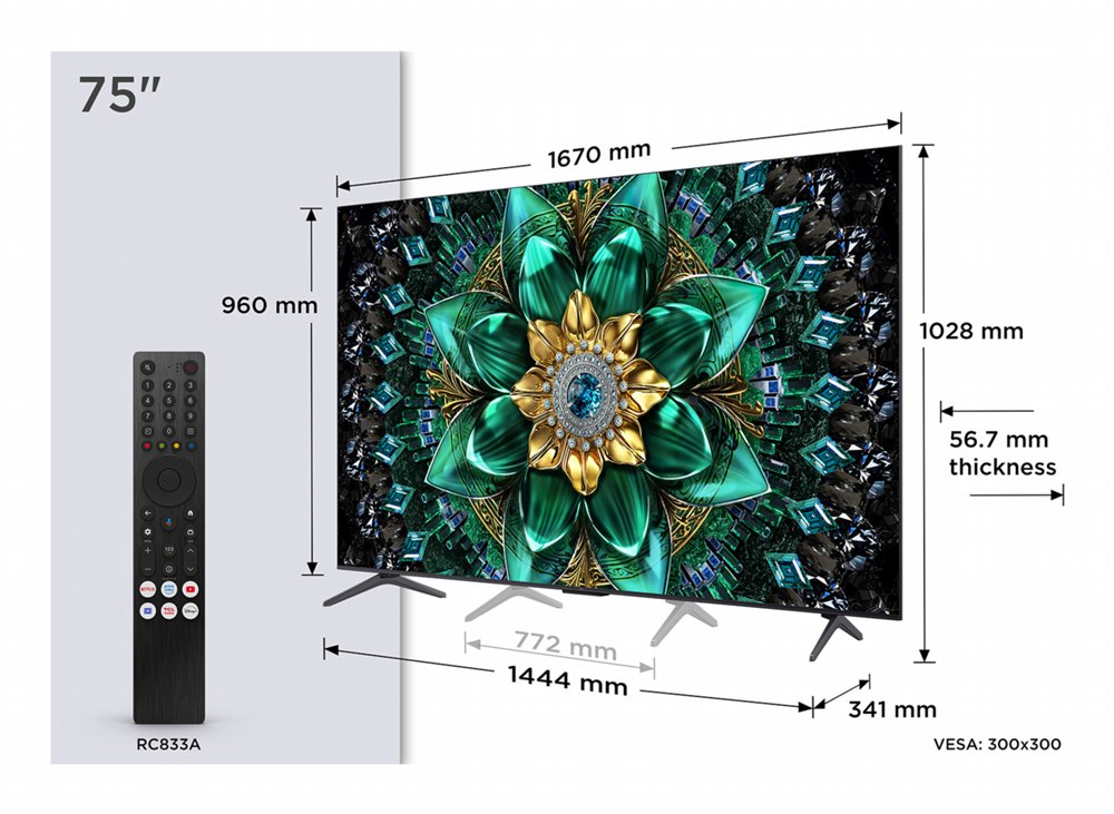 TCL 75Q6C | 75" 4K Ultra HD QD-MiniLED | 120Hz | Google TV | Dolby Vision | HDMI 2.1 | Smart TV | OPEN BOX 1 TCL 75Q6C | 75" 4K Ultra HD QD-MiniLED | 120Hz | Google TV | Dolby Vision | HDMI 2.1 | Smart TV | OPEN BOX