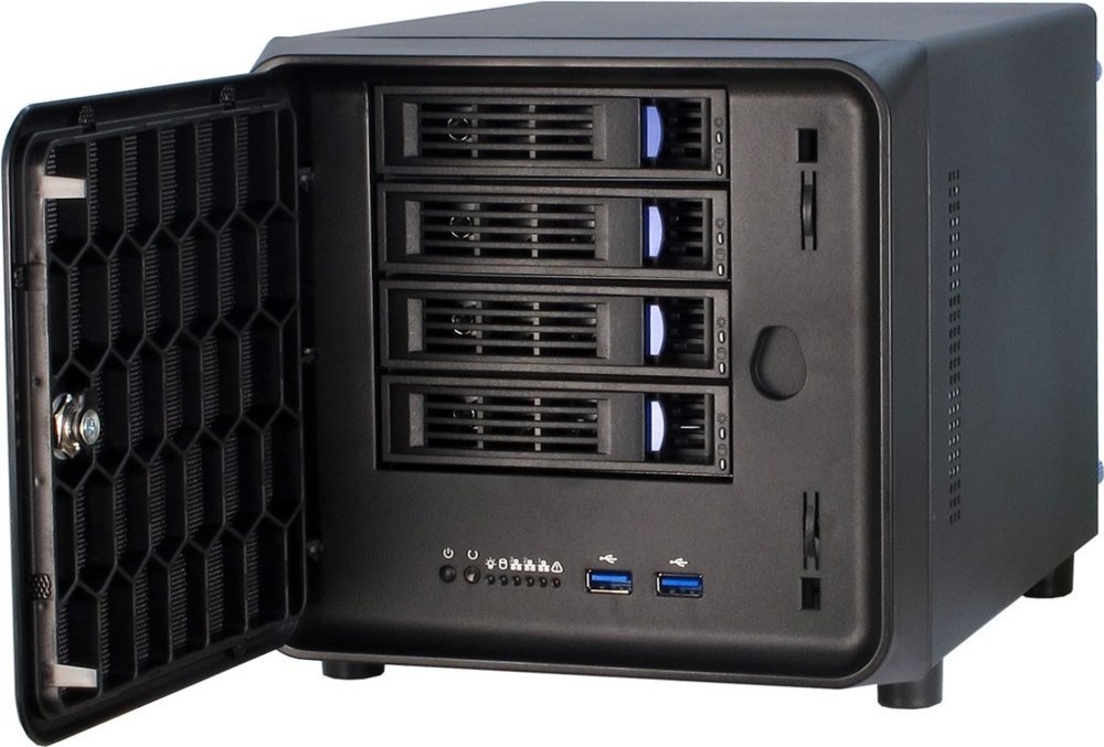 Inter-Tech SC-4100 | ITX NAS Case | Zwart 3 Inter-Tech SC-4100 | ITX NAS Case | Zwart - Afbeelding 3