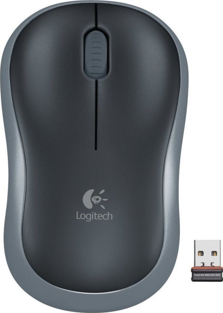 Logitech M185 | Draadloze Muis | Links- en Rechtshandig | RF | 1000 DPI | Zwart/Grijs 1 Logitech M185 | Draadloze Muis | Links- en Rechtshandig | RF | 1000 DPI | Zwart/Grijs