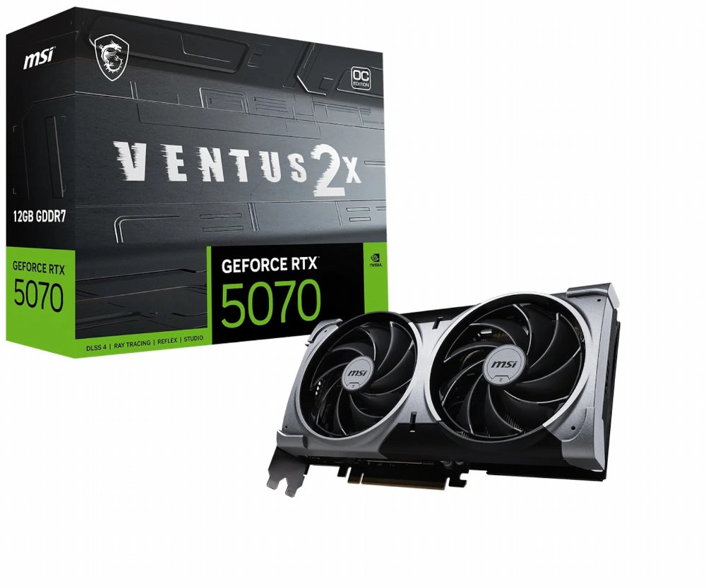 MSI GeForce RTX 5070 VENTUS 2X OC | 12GB GDDR7 | DLSS 4 | Videokaart | Nvidia GPU 1 MSI GeForce RTX 5070 VENTUS 2X OC | 12GB GDDR7 | DLSS 4 | Videokaart | Nvidia GPU