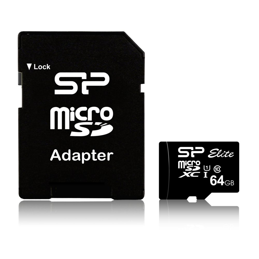 Silicon Power Elite | MicroSDXC | 64GB | Class 10 | UHS-I U1 | Tot 85MB/s | Inclusief SD-adapter | Zwart 2 Silicon Power Elite | MicroSDXC | 64GB | Class 10 | UHS-I U1 | Tot 85MB/s | Inclusief SD-adapter | Zwart - Afbeelding 2