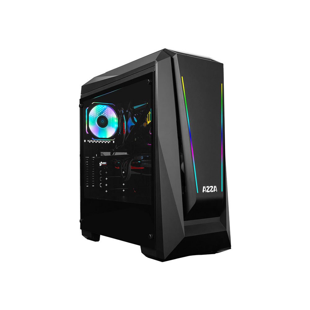Azza Chroma 410A RGB | Midi Tower Case | Zwart 1 Azza Chroma 410A RGB | Midi Tower Case | Zwart