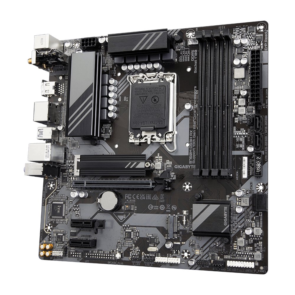 Gigabyte B760M DS3H AX (rev. 1.x) | Socket LGA 1700 | Intel B760 | 4xDDR5 | Micro-ATX | Moederbord 3 Gigabyte B760M DS3H AX (rev. 1.x) | Socket LGA 1700 | Intel B760 | 4xDDR5 | Micro-ATX | Moederbord - Afbeelding 3