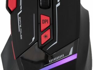 Baracuda MANTA RGB | Bekabelde Gaming Muis | Rechtshandig | USB-A | 12800 DPI | Zwart