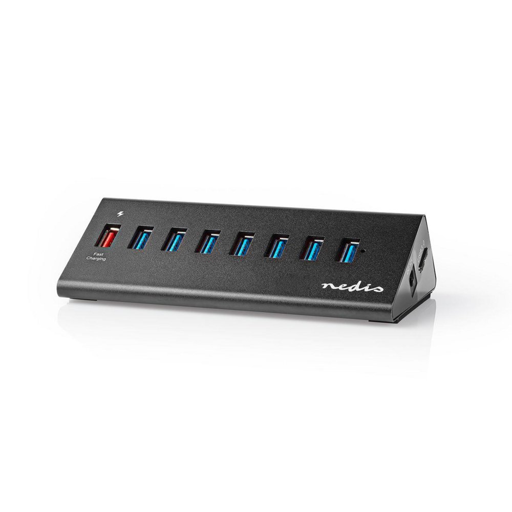 Nedis UHUBUP3810BK interface hub USB 3.2 Gen 1 (3.1 Gen 1) | 8 poorten | Zwart 5 Nedis UHUBUP3810BK interface hub USB 3.2 Gen 1 (3.1 Gen 1) | 8 poorten | Zwart - Afbeelding 5