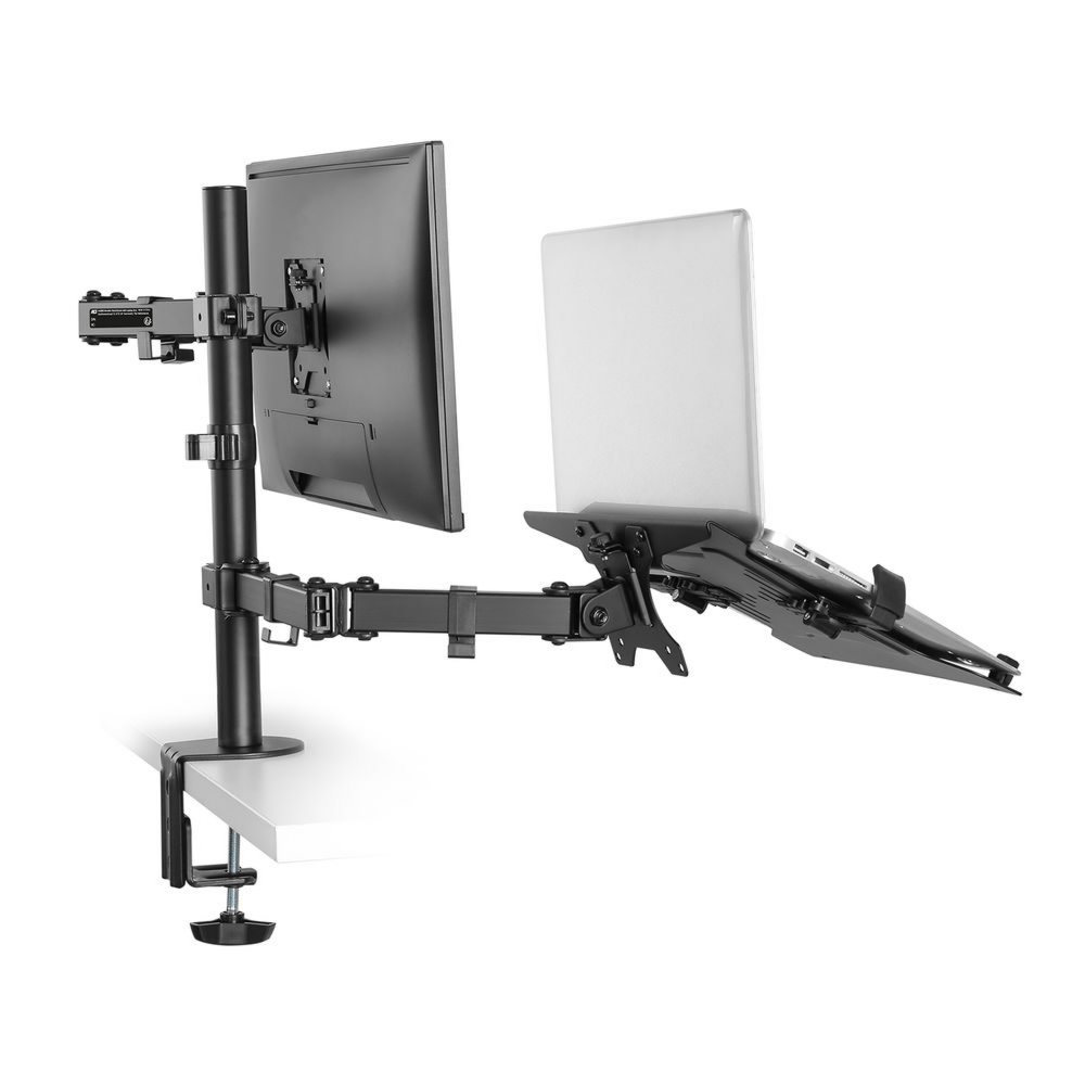 ACT AC8305 | Notebookstandaard tot 15.6" & Monitorarm tot 32" | Zwart 2 ACT AC8305 | Notebookstandaard tot 15.6" & Monitorarm tot 32" | Zwart - Afbeelding 2