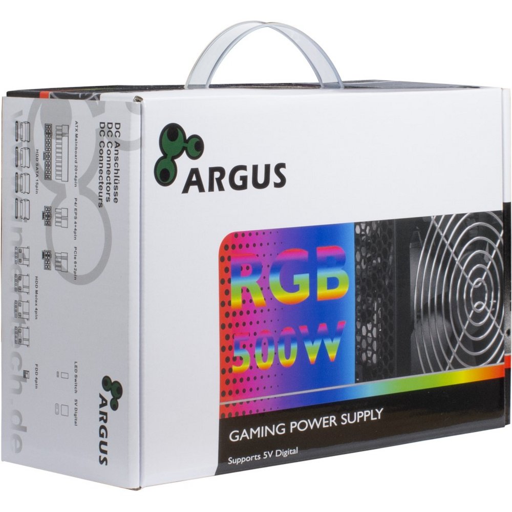 Inter-Tech Argus RGB-500W II | 500 Watt Bronze ATX PSU | Power Supply | Voeding 2 Inter-Tech Argus RGB-500W II | 500 Watt Bronze ATX PSU | Power Supply | Voeding - Afbeelding 2