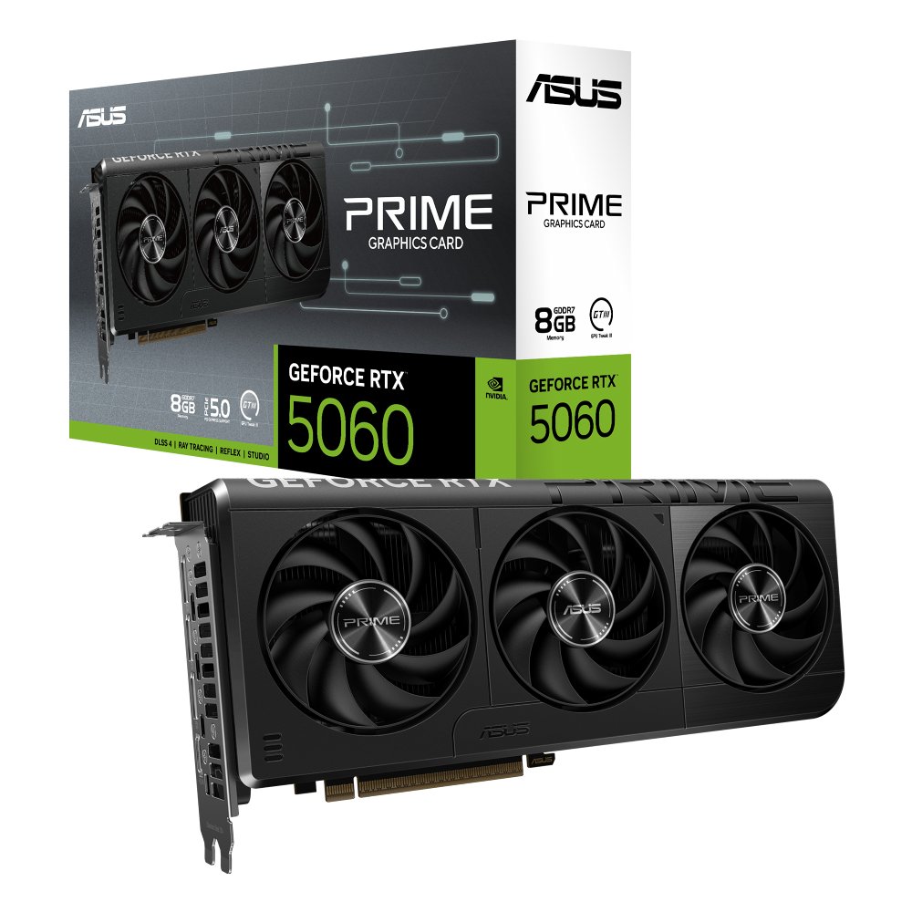 ASUS Prime GeForce RTX 5060 | 8GB GDDR7 | DLSS 4 | Videokaart | Nvidia GPU 1 ASUS Prime GeForce RTX 5060 | 8GB GDDR7 | DLSS 4 | Videokaart | Nvidia GPU