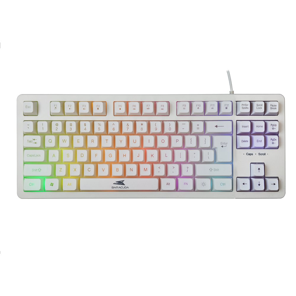 Baracuda KRILL RGB | Tenkeyless Bedraad Gaming Toetsenbord | QWERTY | Wit 1 Baracuda KRILL RGB | Tenkeyless Bedraad Gaming Toetsenbord | QWERTY | Wit