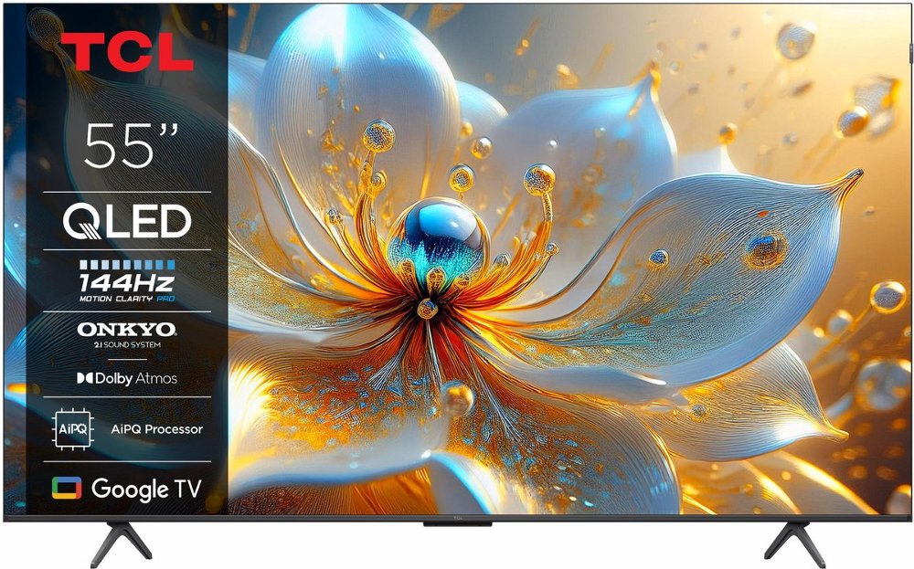 TCL 55T8C | 55" 4K Ultra HD QLED Smart TV | 120Hz | Google TV + Wifi | Dolby Vision & HDR10+ | HDMI 2.1 (2025) 1 TCL 55T8C | 55" 4K Ultra HD QLED Smart TV | 120Hz | Google TV + Wifi | Dolby Vision & HDR10+ | HDMI 2.1 (2025)