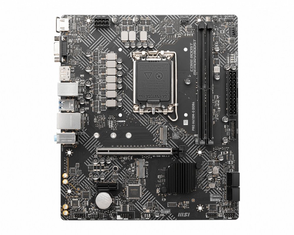 MSI PRO H610M-G | Socket LGA 1700 | Intel H610 | 2xDDR4 | Micro-ATX | Moederbord 1 MSI PRO H610M-G | Socket LGA 1700 | Intel H610 | 2xDDR4 | Micro-ATX | Moederbord