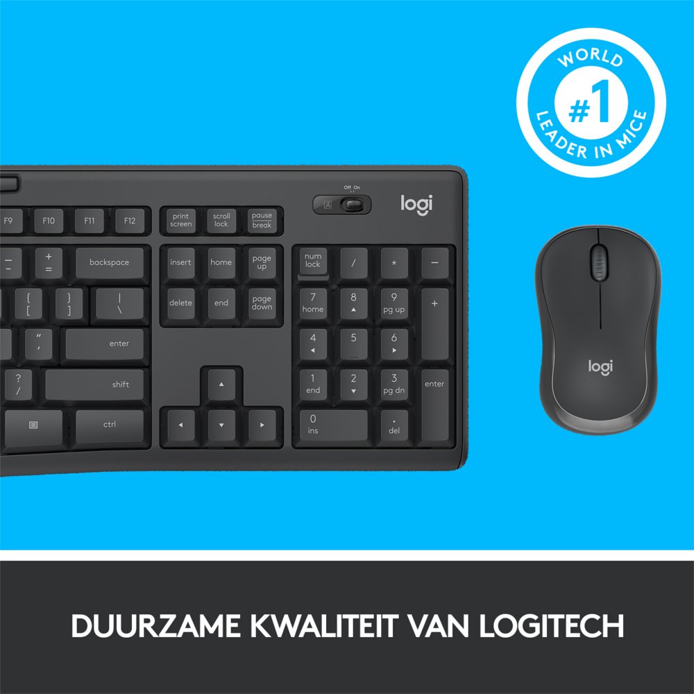 Logitech MK295 Silent | Draadloze Muis en Toetsenbordcombo | QWERTY 13 Logitech MK295 Silent | Draadloze Muis en Toetsenbordcombo | QWERTY - Afbeelding 13