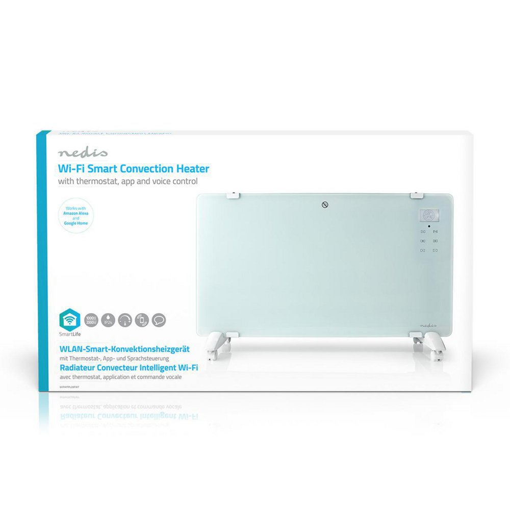Nedis WIFIHTPL20FWT | Slimme Wi-Fi convectorkachel | 2000 W | Glazen frontpaneel | IP24 | Wit 12 Nedis WIFIHTPL20FWT | Slimme Wi-Fi convectorkachel | 2000 W | Glazen frontpaneel | IP24 | Wit - Afbeelding 12