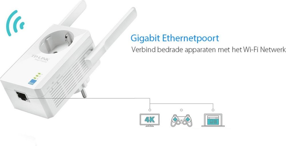 TP-Link TL-WA860RE | Wi-Fi 4 Range Extender | Single-band 2,4 GHz | 300 Mbps | 10/100 Mbps Ethernet | Wit 3 TP-Link TL-WA860RE | Wi-Fi 4 Range Extender | Single-band 2,4 GHz | 300 Mbps | 10/100 Mbps Ethernet | Wit - Afbeelding 3