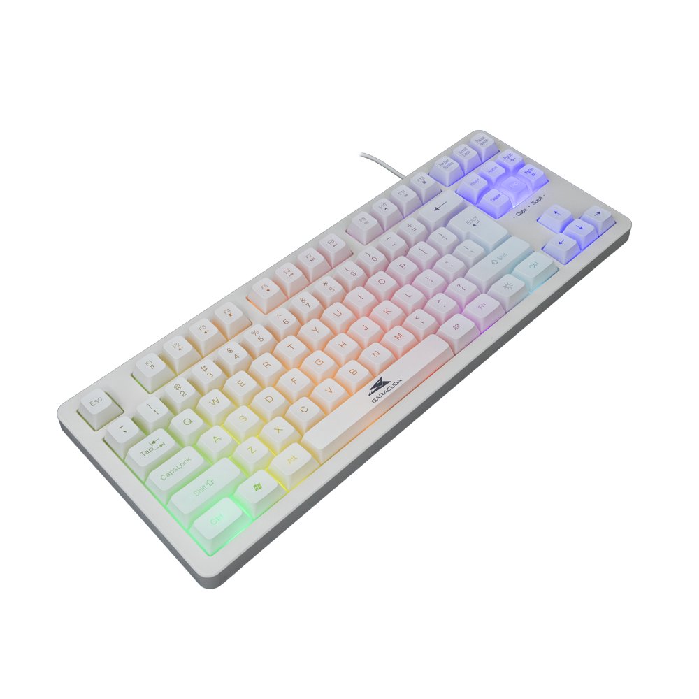 Baracuda KRILL RGB | Tenkeyless Bedraad Gaming Toetsenbord | QWERTY | Wit 2 Baracuda KRILL RGB | Tenkeyless Bedraad Gaming Toetsenbord | QWERTY | Wit - Afbeelding 2