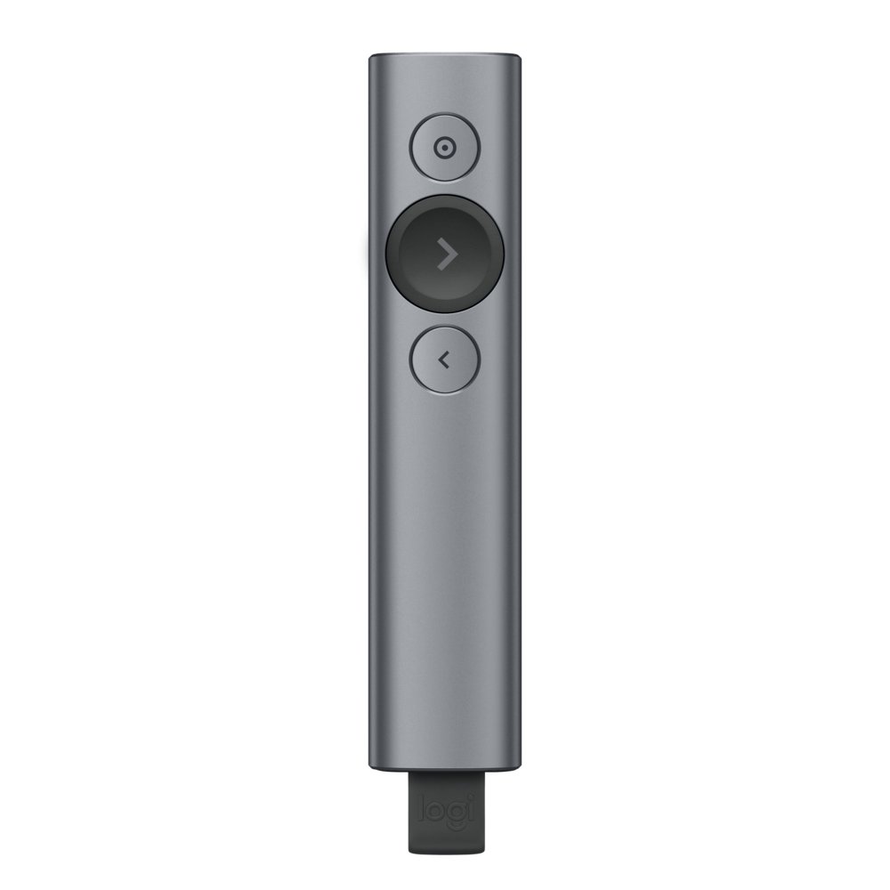 Logitech Spotlight Presenter | Draadloos | Bluetooth & USB 2.4 GHz | Bereik tot 30 meter | Grijs 1 Logitech Spotlight Presenter | Draadloos | Bluetooth & USB 2.4 GHz | Bereik tot 30 meter | Grijs