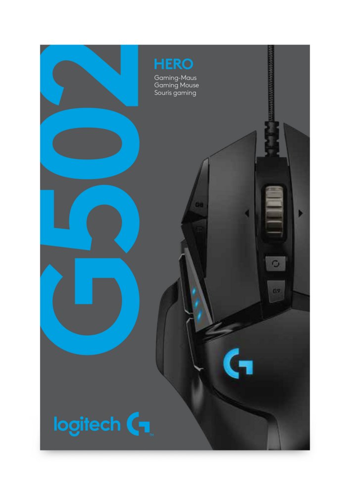 Logitech G502 HERO | Gaming Muis | Rechtshandig | USB-A (bedraad) | 100 – 25.600 DPI | Zwart 6 Logitech G502 HERO | Gaming Muis | Rechtshandig | USB-A (bedraad) | 100 – 25.600 DPI | Zwart - Afbeelding 6