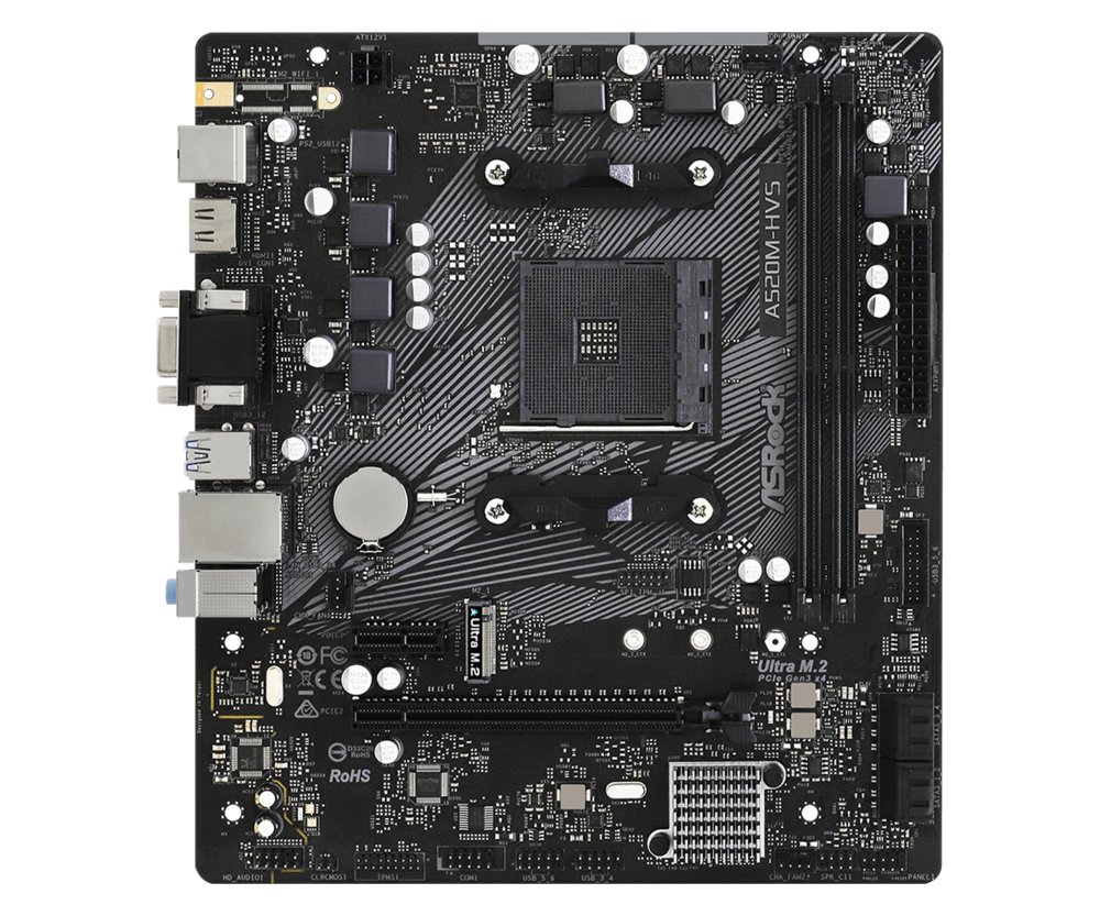 Asrock A520M-HVS | Socket AM4 | AMD A520 | 2xDDR4 | Micro-ATX | Moederbord 2 Asrock A520M-HVS | Socket AM4 | AMD A520 | 2xDDR4 | Micro-ATX | Moederbord - Afbeelding 2