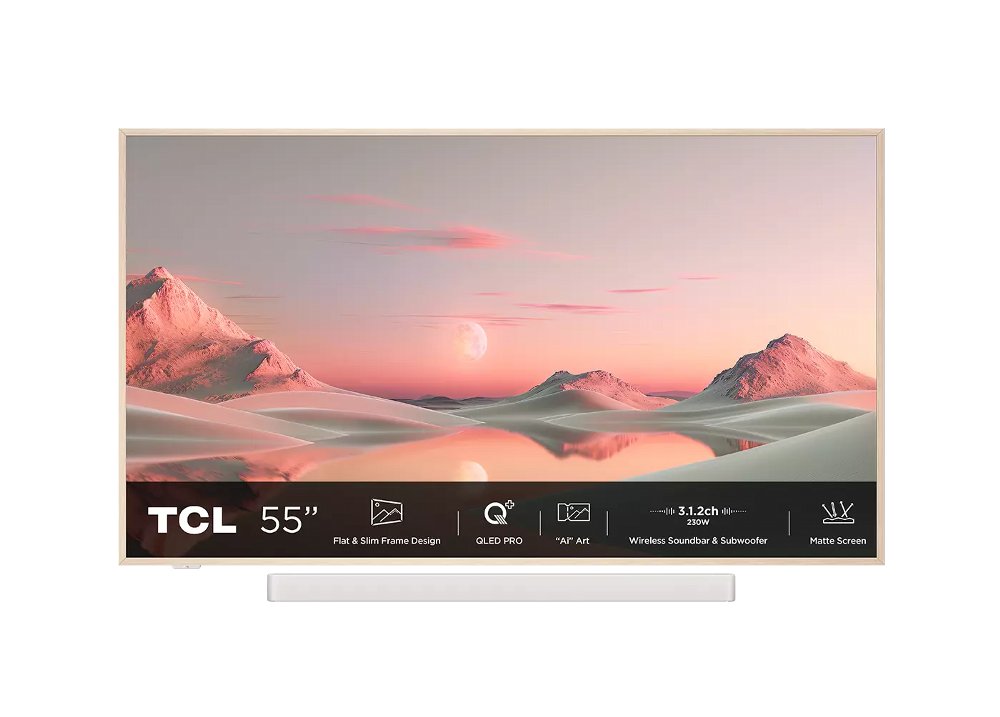 TCL NXTFRAME 55A300PRO | 55" 4K Ultra HD QLED Smart TV | Google TV | Inclusief Soundbar & Subwoofer | Dolby Vision IQ | 120Hz 5 TCL NXTFRAME 55A300PRO | 55" 4K Ultra HD QLED Smart TV | Google TV | Inclusief Soundbar & Subwoofer | Dolby Vision IQ | 120Hz - Afbeelding 5