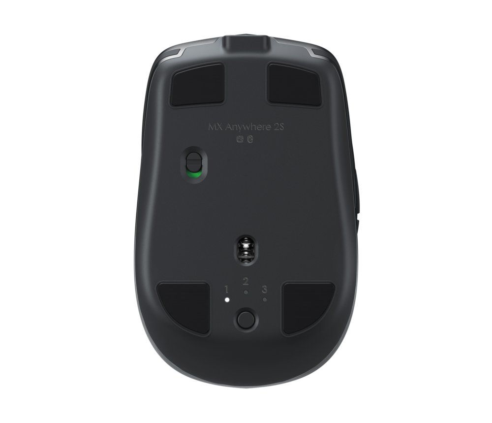 Logitech MX Anywhere 2S | Draadloze Muis | Rechtshandig | RF + Bluetooth | 4000 DPI | Grafiet 5 Logitech MX Anywhere 2S | Draadloze Muis | Rechtshandig | RF + Bluetooth | 4000 DPI | Grafiet - Afbeelding 5
