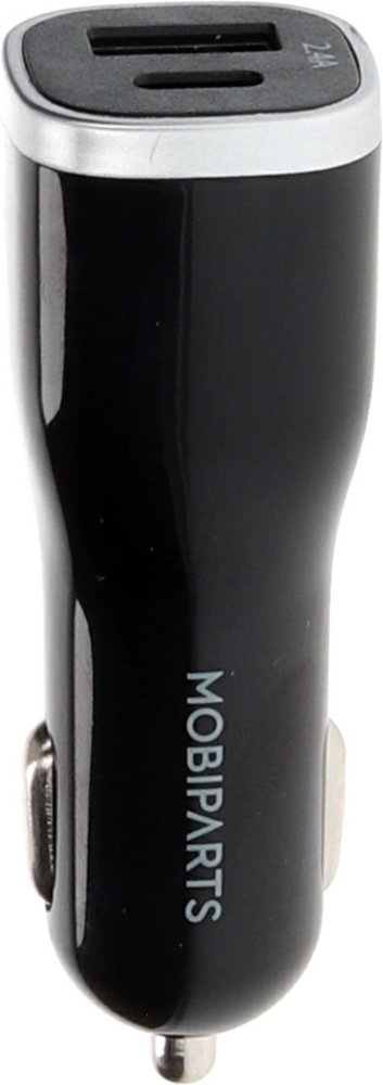 Mobiparts Car Charger | Dual USB-A & USB-C Autolader 12W | Zwart 1 Mobiparts Car Charger | Dual USB-A & USB-C Autolader 12W | Zwart