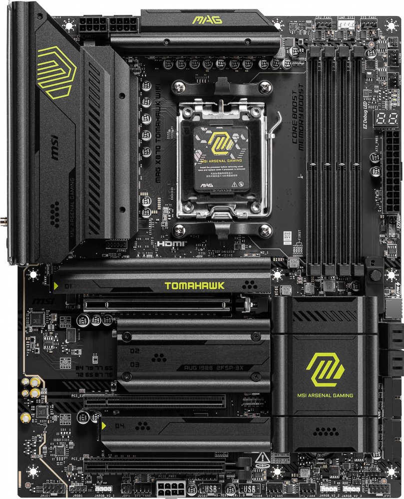 MSI MAG X870 TOMAHAWK WIFI | Socket AM5 | AMD X870 | 4xDDR5 | ATX | Moederbord 1 MSI MAG X870 TOMAHAWK WIFI | Socket AM5 | AMD X870 | 4xDDR5 | ATX | Moederbord